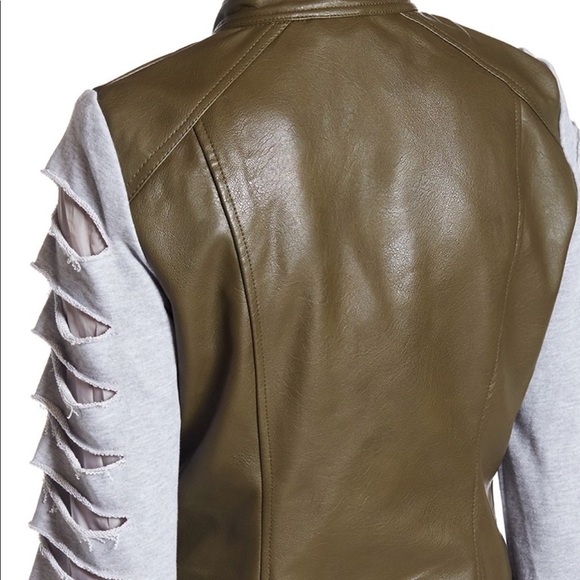 NWT-BNCI by Blanc Noir Faux Leather Moto Jacket - Picture 5 of 5